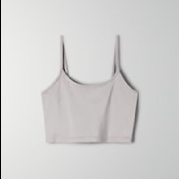 Aritzia Tops - Tna (Aritzia) 90’ Karelis Silver Cropped Tank Top